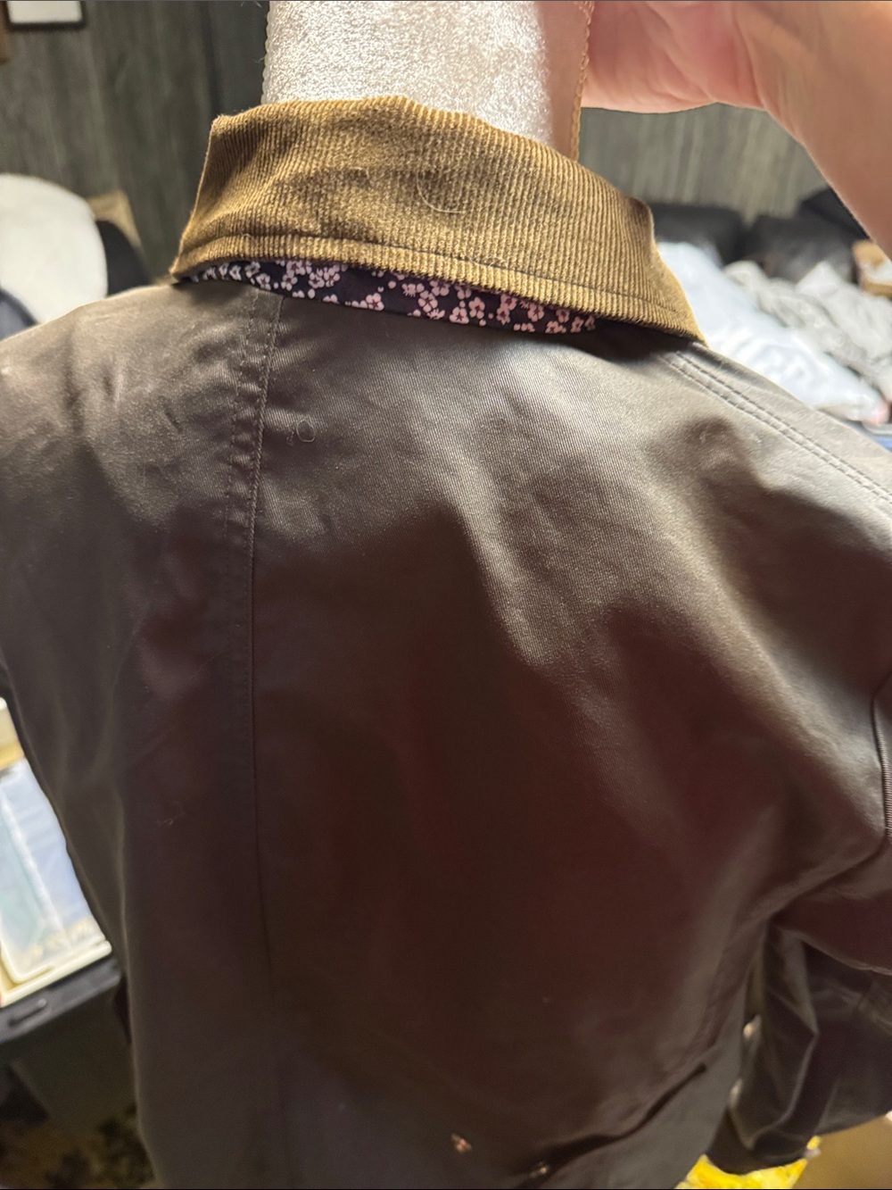 J. Crew Brown Utility Jacket with Corduroy Collar - Picture 5 of 6